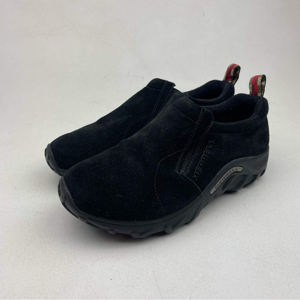 Merrell Jungle Moc Midnight Black Suede Slip On Shoes Kids Size 4.5